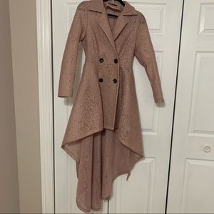 Laced dress/coat! Beautiful rose gold color.